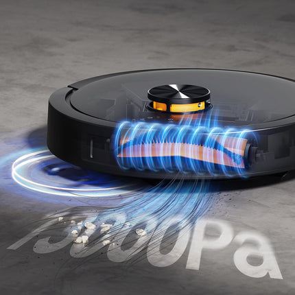 Auto Empty Smart Robot Vacuum Cleaner with 13000 Pa Suction, Anti-Tangle Brush, with App Control and 25mm Climbing Capabilityfor Hard Floor/Carpets/Pet Hair 40 W DEM-S30 BLACK