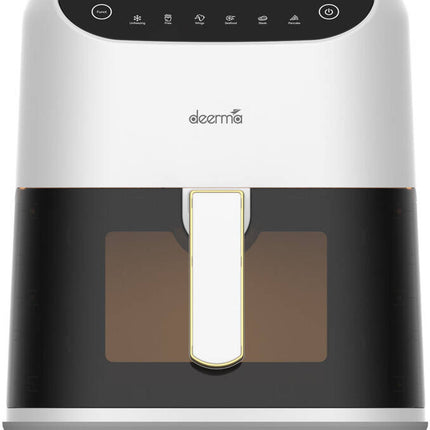 Digital Air Fryer, LED Display & Touch Control, Oil-Free Fryer, 6 Preset Programs with Dynamic NTC Temperature control & Time Set,Delay Start Function & Easy to Clean 5.5 L 1400 W DEM-KZ130W White