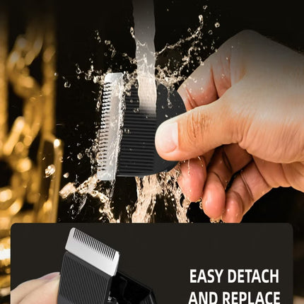 Spark 3 Groin & Body Trimmer Kit for Men, Waterproof,LED Spotlight, Ceramic Blades, Type-C Charging, 4 Adjustable Combs (3mm–12mm), Full Body Grooming Tool-Black