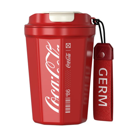 Coca-Cola Red Octagon Vacuum Tumbler 300ml | GERM | Stainless Steel Insulated Coffee Cup | Compact Hot & Cold Flask | BPA-Free | Official Licensed Design