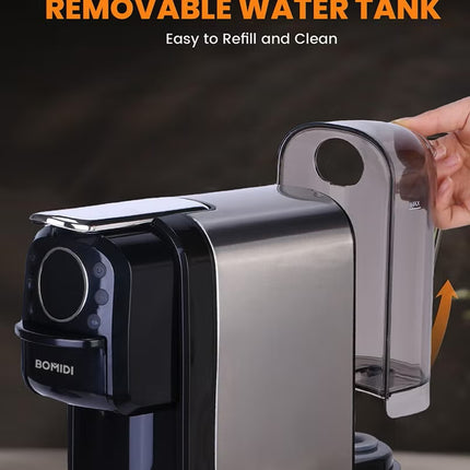 3-in-1 Capsule Coffee Machine – Compatible with Nespresso, Dolce Gusto, and Ground Coffee – 20 Bar High-Pressure Espresso Maker with Touch Control Panel, Self-Cleaning Function, LED Indicators, 700ML Removable Water Tank – CM01