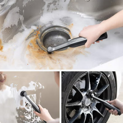 HOTO Wand Cordless Spin Scrubber – 360° Rotating Electric Cleaning Brush with 12 Magnetic Brush Heads, 210-Minute Runtime, IPX7 Waterproof, USB-C Rechargeable