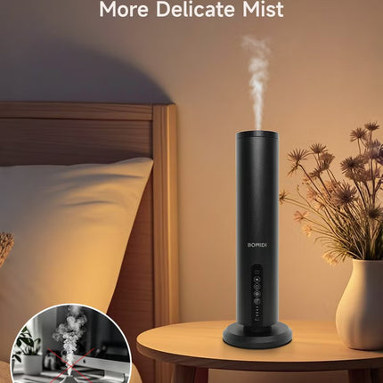BOMIDI Waterless Aromatherapy Diffuser with 120ML Sandalwood Essential Oil – Smart Bluetooth & Touch Screen Scent Machine for Home, Office & Commercial Use (Venturi Tech, 100m² Coverage), BOMIDI AD02 Black