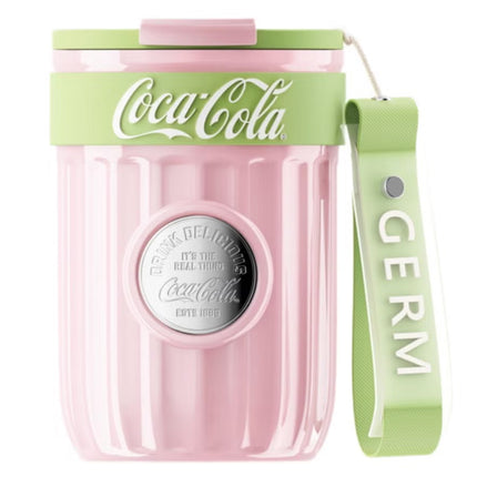 Coca-Cola Sakura Vacuum Coffee Cup 400ml | GERM | Stainless Steel Insulated Tumbler | Official Coke Design | Hot & Cold | BPA-Free | Leakproof Travel Mug
