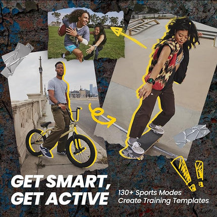 Amazfit Active Edge Smart Watch With Stylish Rugged Sport & Fitness Design - Grey - ORRO HOME