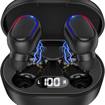 1Hora Wireless Headphones Bluetooth 5.3 Headphones In-Ear Headphones - Black - ORRO HOME