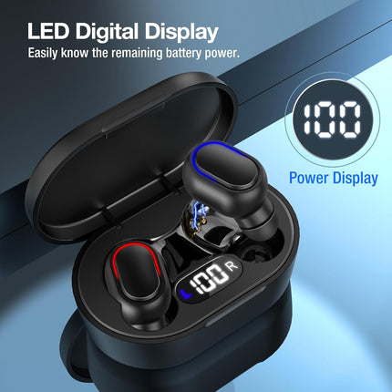 1Hora Wireless Headphones Bluetooth 5.3 Headphones In-Ear Headphones - Black - ORRO HOME
