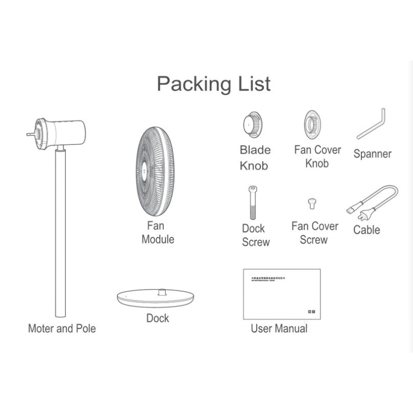 Xiaomi Smart Standing Fan 2 Pro Wireless - White - ORRO HOME