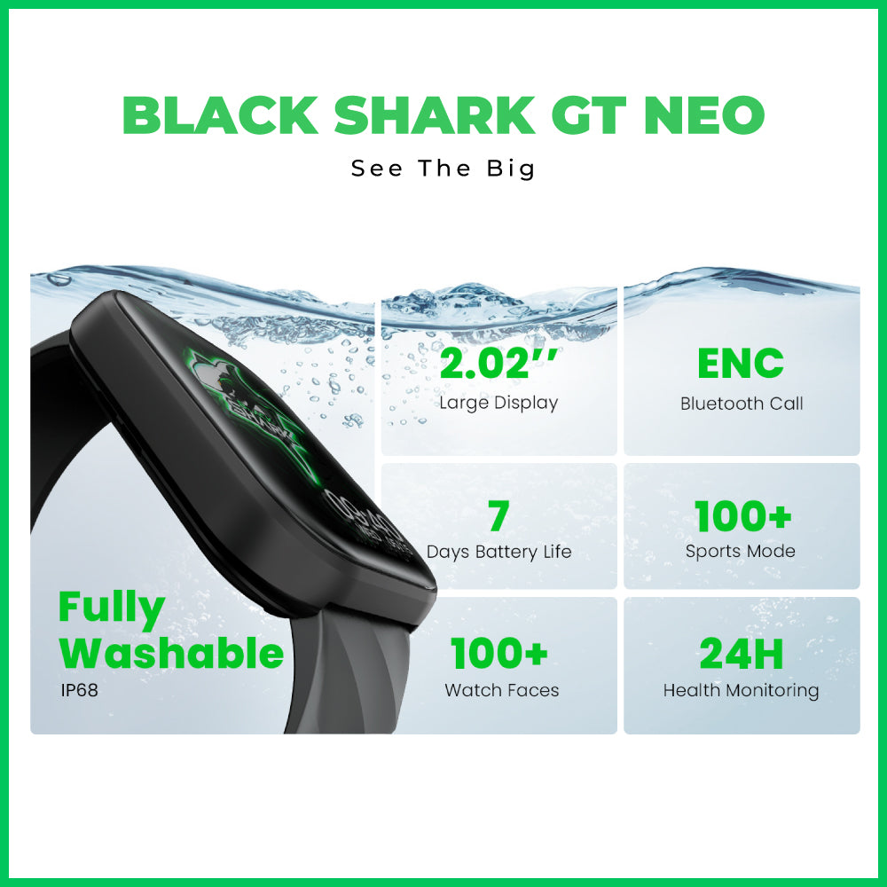 Black Shark GT Neo Smartwatch - Black - ORRO HOME