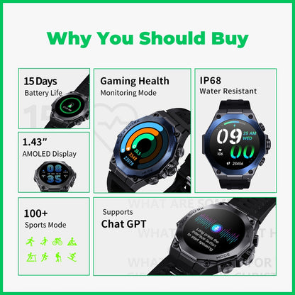 Black Shark S1 Pro Smart Watch - Black - ORRO HOME