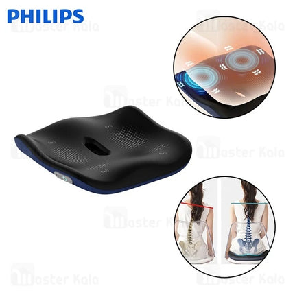 Philips PPM3401B Massage Seat Cushion with Heat & Posture Correction