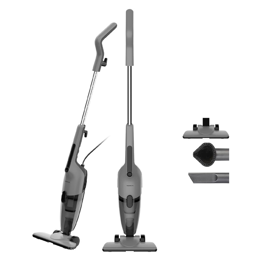 Deema DX120C Grayr Dynamic Clean Vacuum 2-in-1 Handheld & Stick Cleaner with 16000Pa Ultra Suction, Low-Noise Operation and 3 Versatile Brushes 600 W