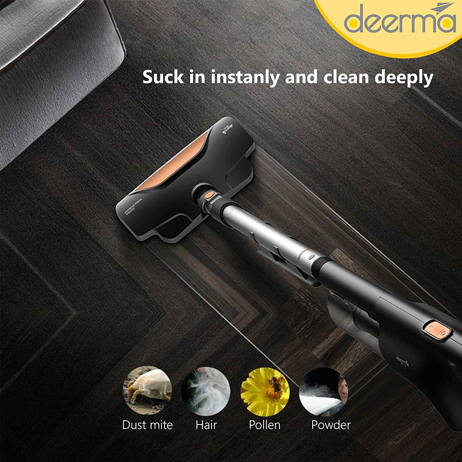 Deerma DX600 2-in-1 Handheld Vacuum Cleaner - Black - ORRO HOME