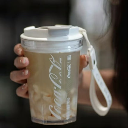 Coca-Cola Octagon Tritan Water Tumbler – Crystal 390ml | GERM | BPA-Free Travel Cup | Official Licensed Coke Design | Leak-Proof & Lightweight