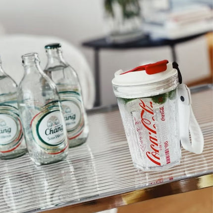 Coca-Cola Octagon Tritan Water Tumbler – Crystal 390ml | GERM | BPA-Free Travel Cup | Official Licensed Coke Design | Leak-Proof & Lightweight