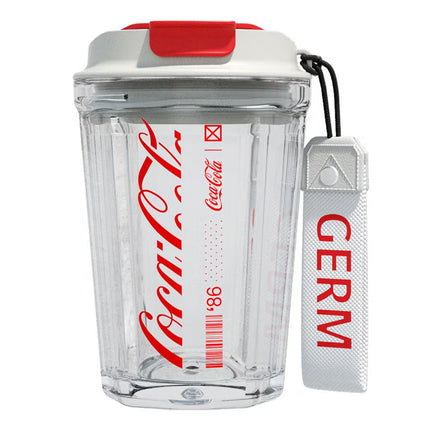 Coca-Cola Octagon Tritan Water Tumbler – Crystal 390ml | GERM | BPA-Free Travel Cup | Official Licensed Coke Design | Leak-Proof & Lightweight