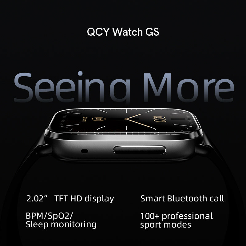 QCY GS Smart Sports Watch - Black - ORRO HOME