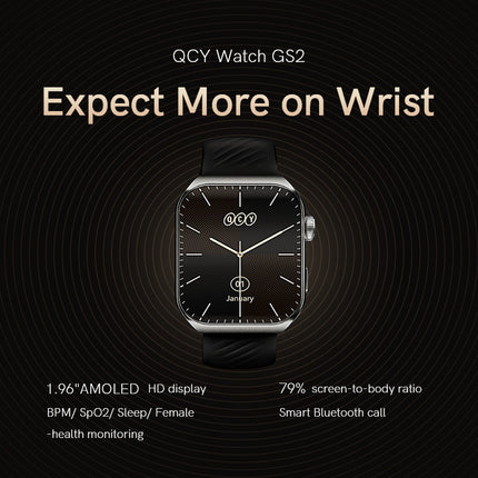 QCY Smart Sports Watch GS2 - Black - ORRO HOME