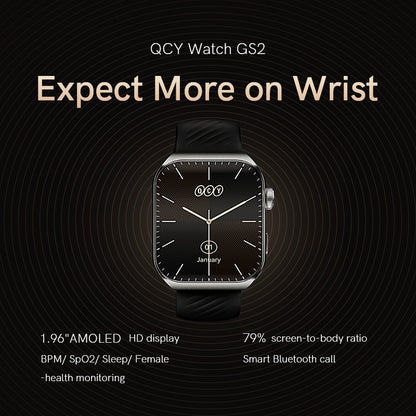 QCY Smart Sports Watch GS2 - Black - ORRO HOME