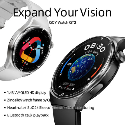 QCY Smart Watch GT2 - Black - ORRO HOME
