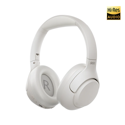 H3 ANC Active Noise Cancelling Headphones, Bluetooth 5.4 Wireless Over-Ear Headphones, Hi-Res Audio, Deep Bass, Multipoint Connection, 60H Playtime, Custom EQ via App White
