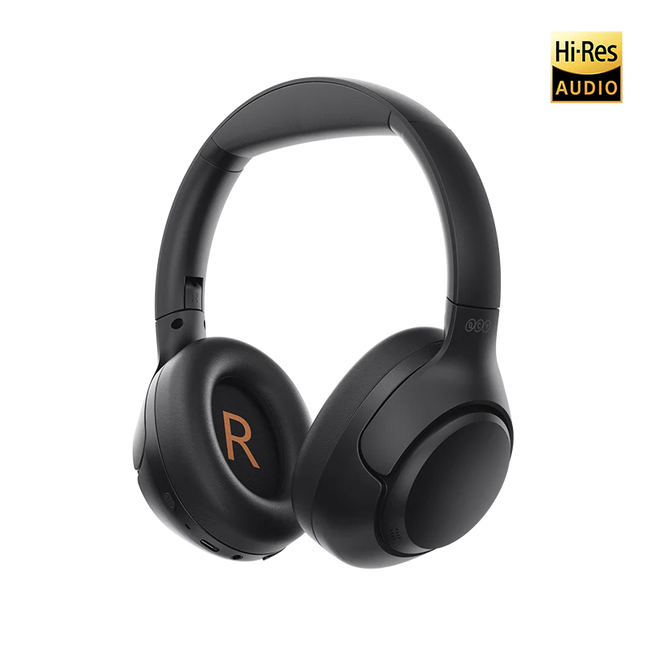H3 ANC Active Noise Cancelling Headphones, Bluetooth 5.4 Wireless Over-Ear Headphones, Hi-Res Audio, Deep Bass, Multipoint Connection, 60H Playtime, Custom EQ via App Black