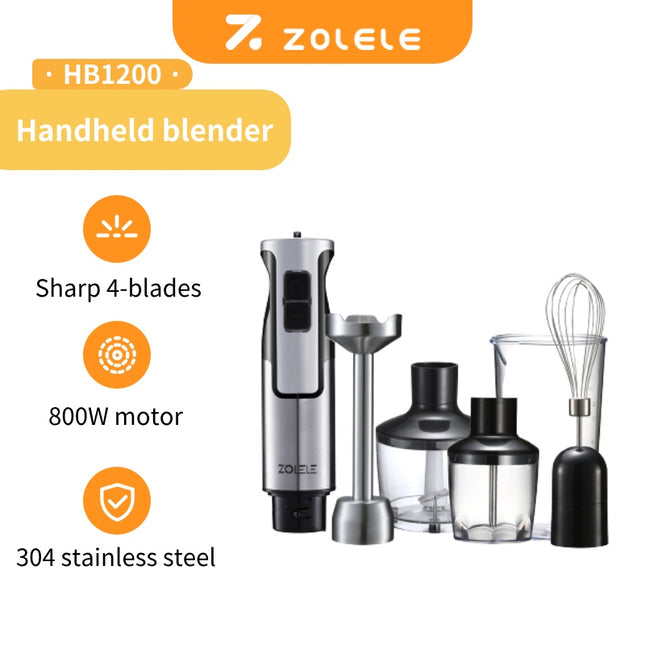 ZOLELE HB1200 4-in-1 Immersion Blender - White - ORRO HOME