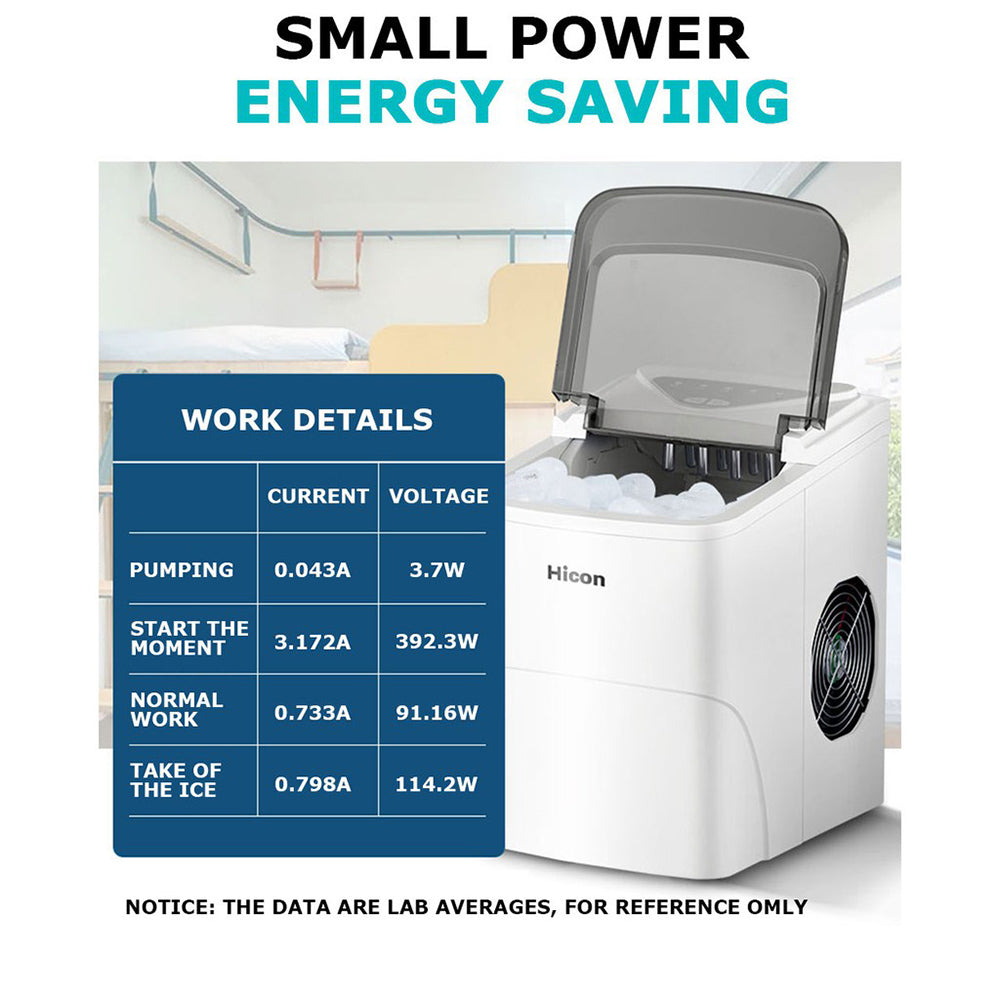 Hicon HZB-16AL Smart Ice Maker Machine 2L Capacity - White - ORRO HOME