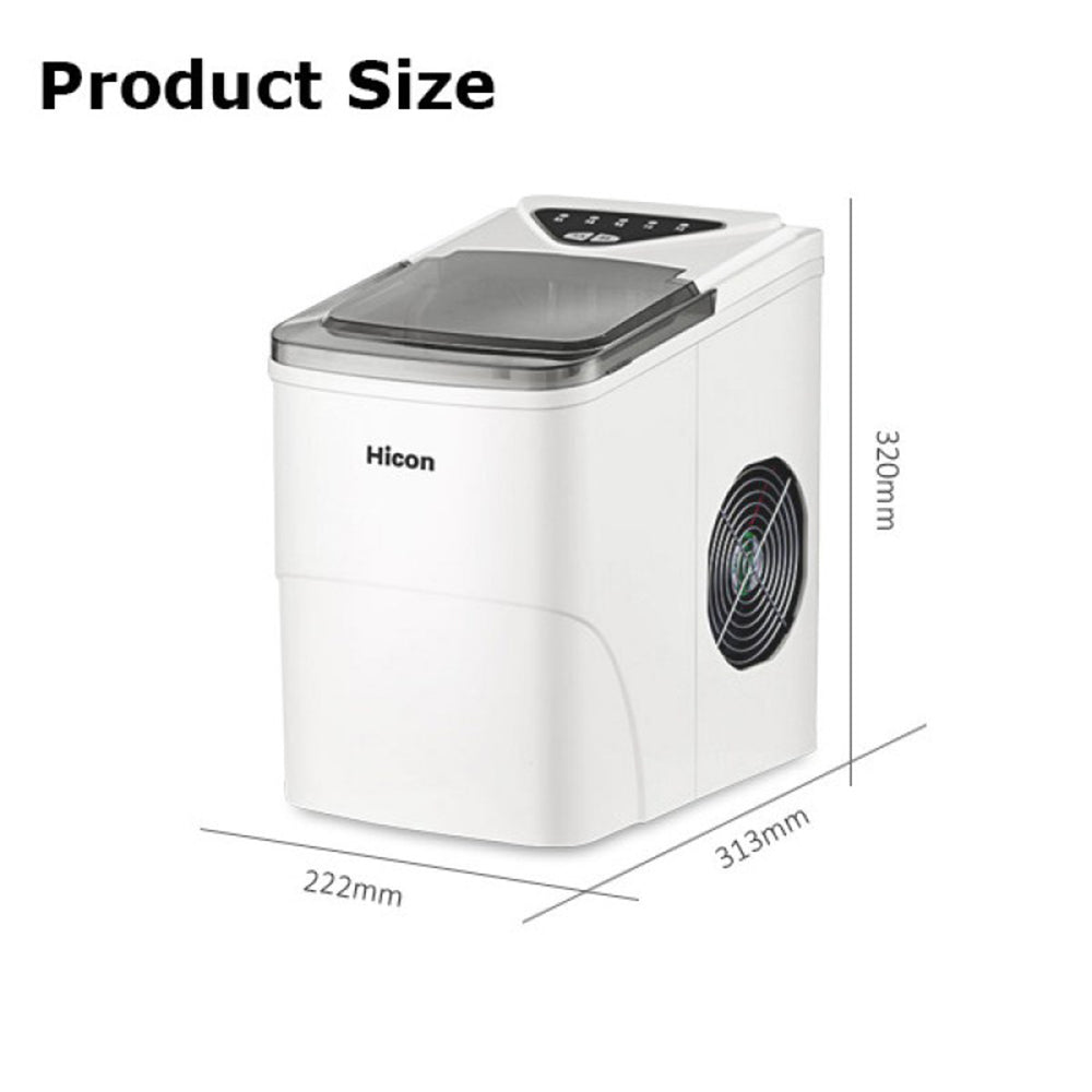 Hicon HZB-16AL Smart Ice Maker Machine 2L Capacity - White - ORRO HOME