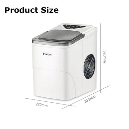 Hicon HZB-16AL Smart Ice Maker Machine 2L Capacity - White - ORRO HOME