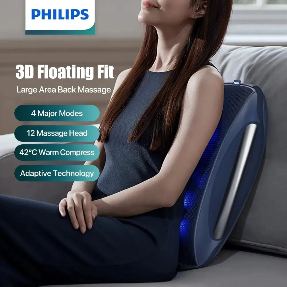 Philips Back Massager PPM4501 Back Massager With Ergonomic Comfortable Fit Design Dark Blue - ORRO HOME