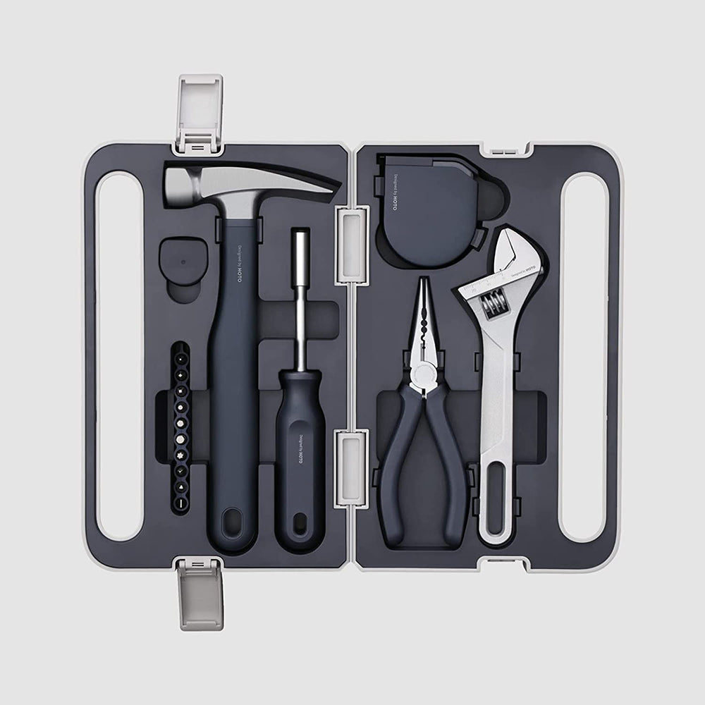 Hoto 5 Pieces Tool Set With Multipurpose Manual Screwdriver - Silver - ORRO HOME