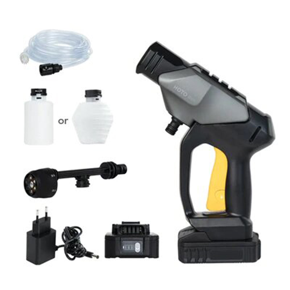 HOTO 20V Cordless High Pressure Washer 6-in-1 Multifunctional Nozzle - Black - ORRO HOME