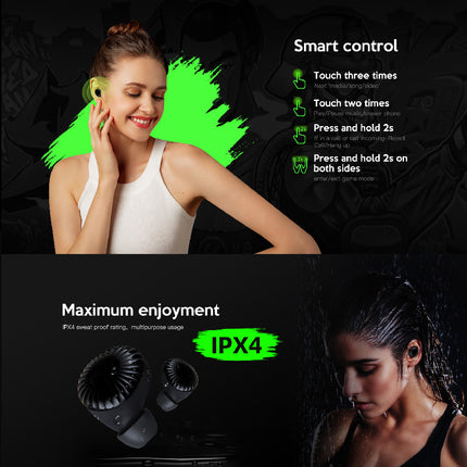 Realfit GoPods E5 TWS Wireless Earphone - Black - ORRO HOME