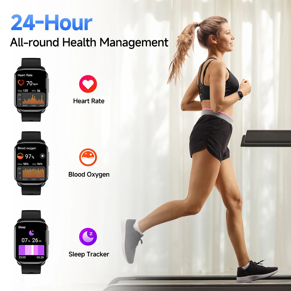 QCY GS Smart Sports Watch - Black - ORRO HOME