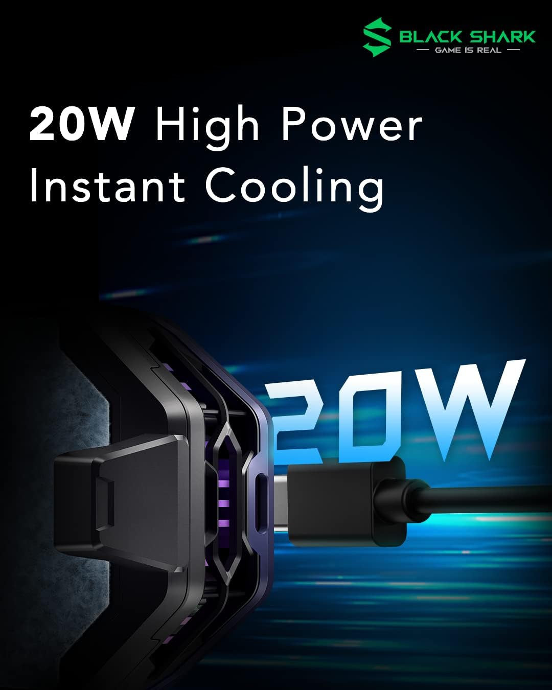 Black Shark Fun Cooler 3 Pro BR31 20W Powerful Cooling - Black - ORRO HOME