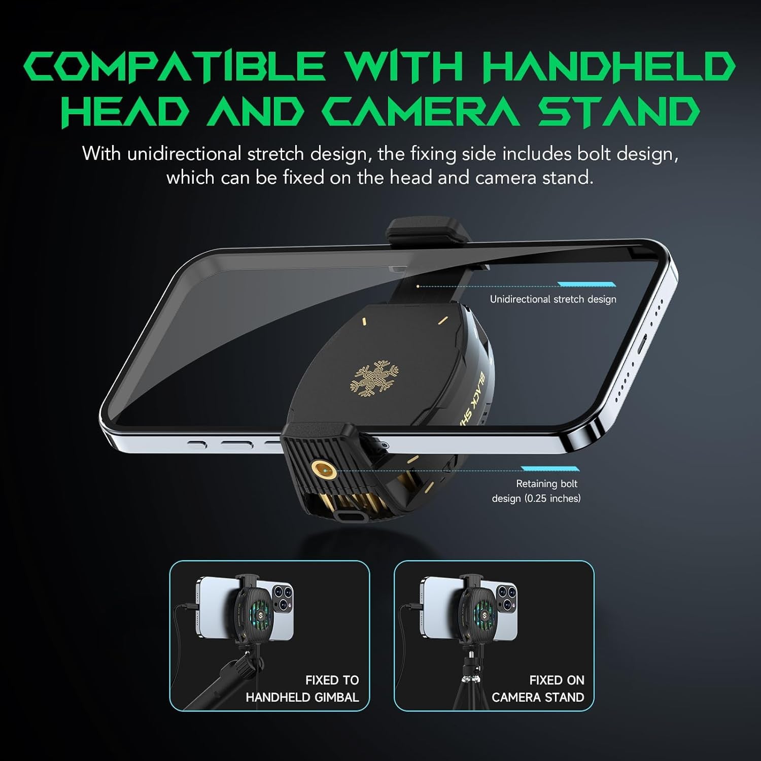 Black Shark FunCooler 4 BR40 Gaming Phone Cooler - Black - ORRO HOME