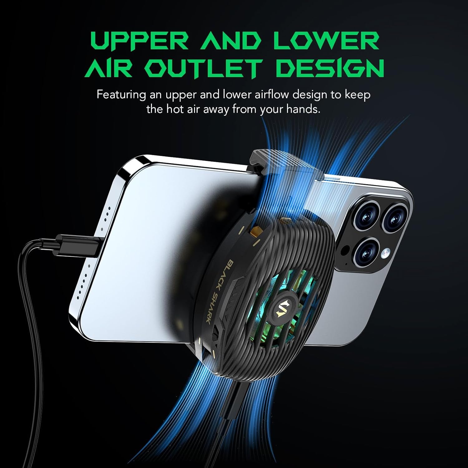 Black Shark FunCooler 4 BR40 Gaming Phone Cooler - Black - ORRO HOME