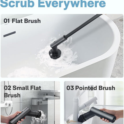 HOTO QWQJS001 Electric Cleaning Brush 7 Interchangeable Brush Heads - ORRO HOME
