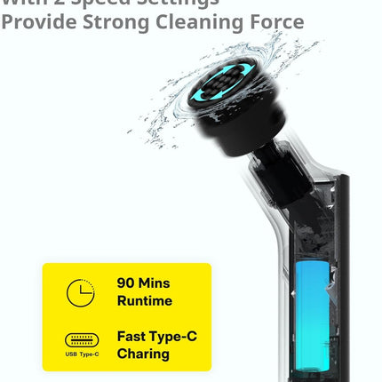 HOTO QWQJS001 Electric Cleaning Brush 7 Interchangeable Brush Heads - ORRO HOME