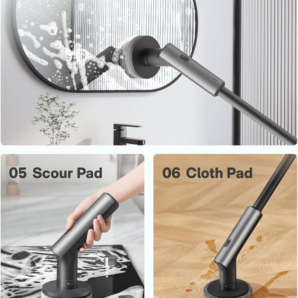 HOTO QWQJS001 Electric Cleaning Brush 7 Interchangeable Brush Heads - ORRO HOME