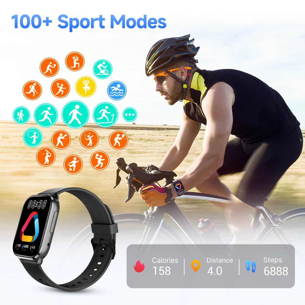 QCY GS Smart Sports Watch - Black - ORRO HOME