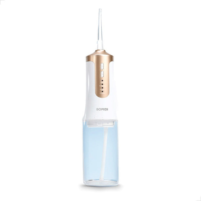 BOMIDI DE02 Portable Water Flosser, 240 ml Water Tank - White/Gold - ORRO HOME