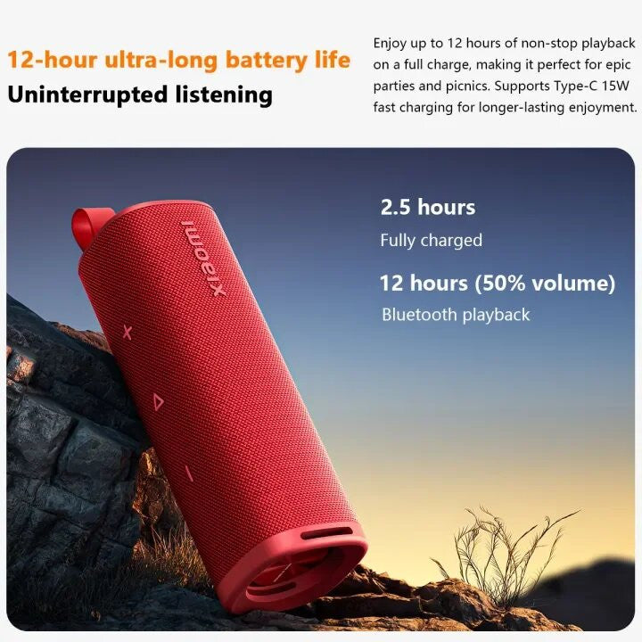 S29D Xiaomi Sound Outdoor 30W Output, True Wireless Stereo (TWS), Powerful Sound -Red - ORRO HOME