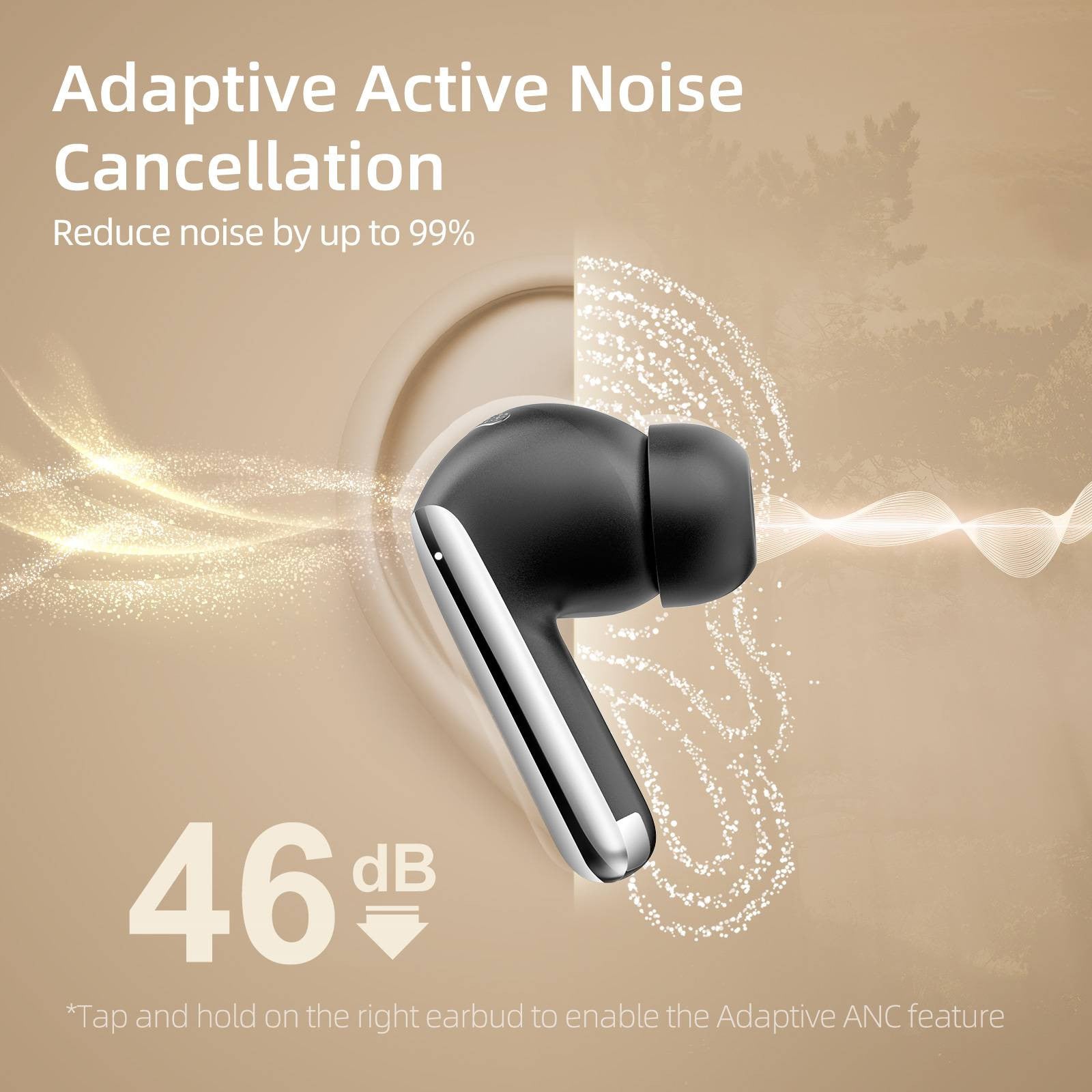 QCY MeloBuds Pro, Wireless Earbuds, Active Noise Cancellation - Black - ORRO HOME