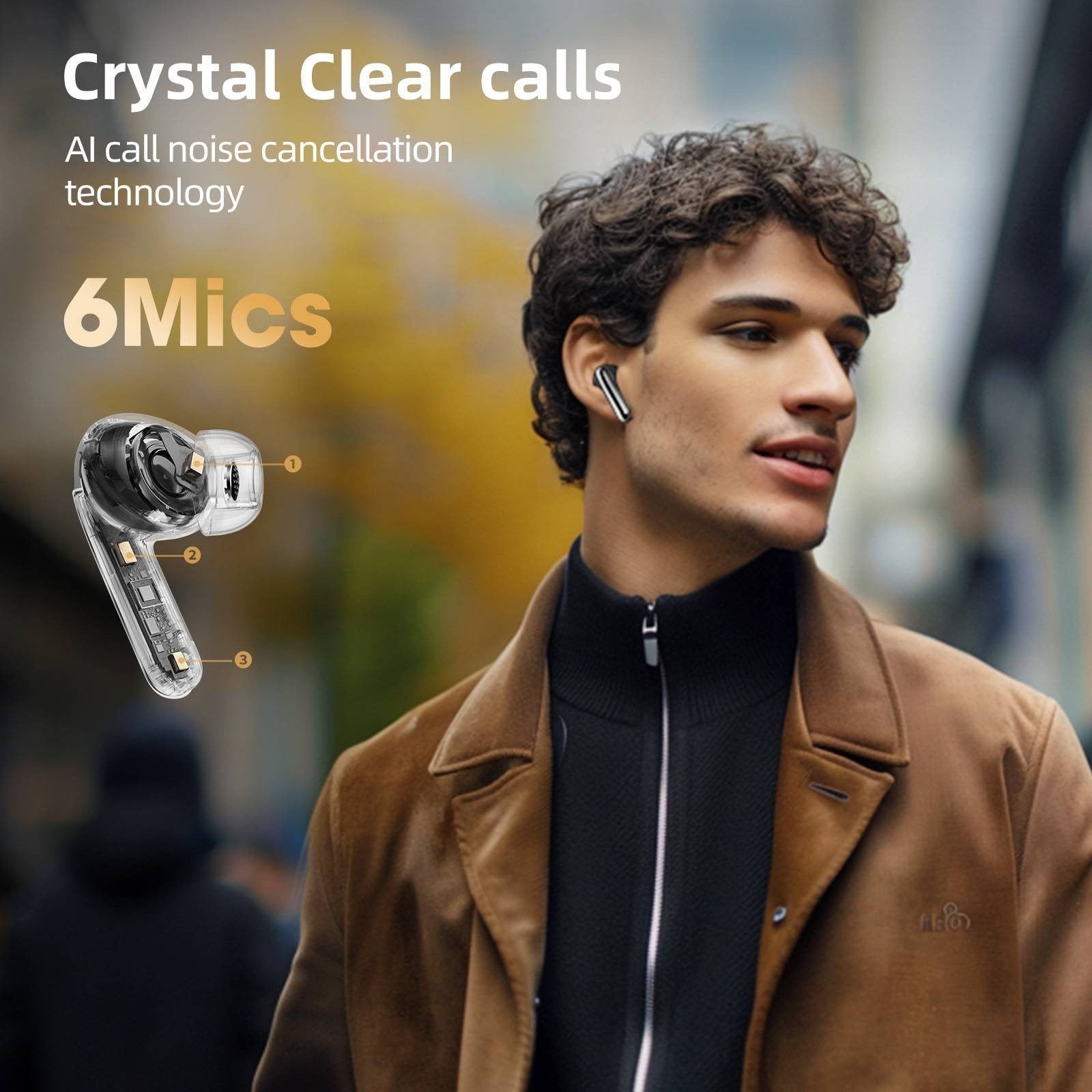 QCY MeloBuds Pro, Wireless Earbuds, Active Noise Cancellation - Black - ORRO HOME