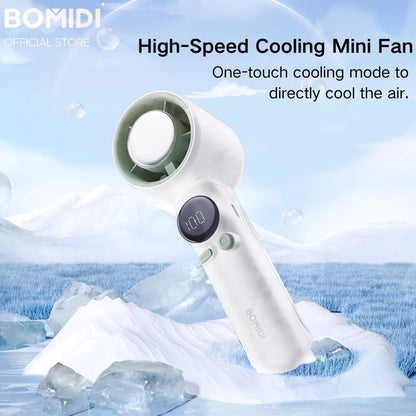 BOMIDI Refrigeration Handheld Fan MF01, Touch Control, 100-Level Wind Speed Adjustment - ORRO HOME