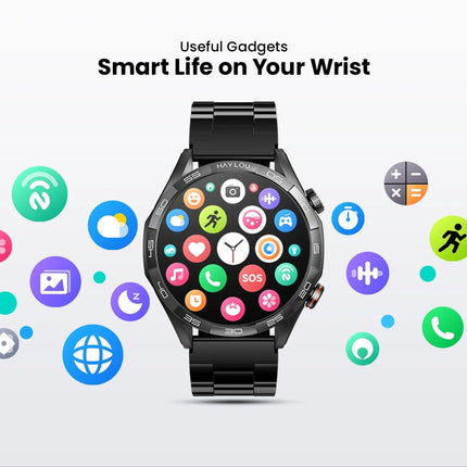 Haylou Solar 5 Smartwatch. 1.58 AMOLED Display, 15 Days Battery Life - Silver - ORRO HOME