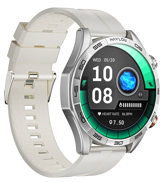 Haylou Solar 5 Smartwatch. 1.58 AMOLED Display, 15 Days Battery Life - Silver - ORRO HOME