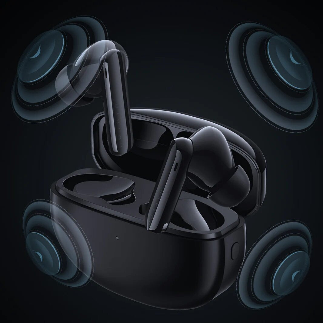 Haylou W1 ANC T007 Wirless Earphone, Pure Hi-Fi Sound,Active Noise Cancellation - Black - ORRO HOME